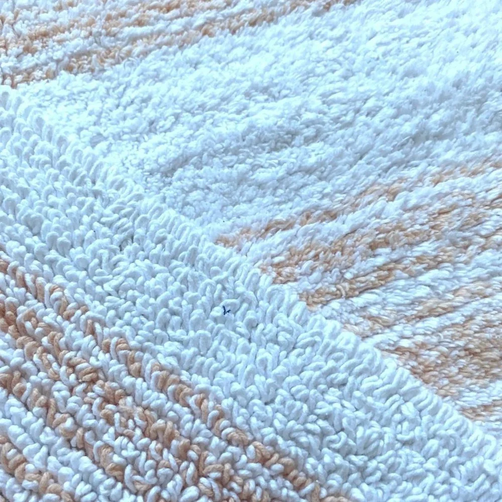 NWT Tommy Bahama Bath Mat Cotton Reversible striped White Rug